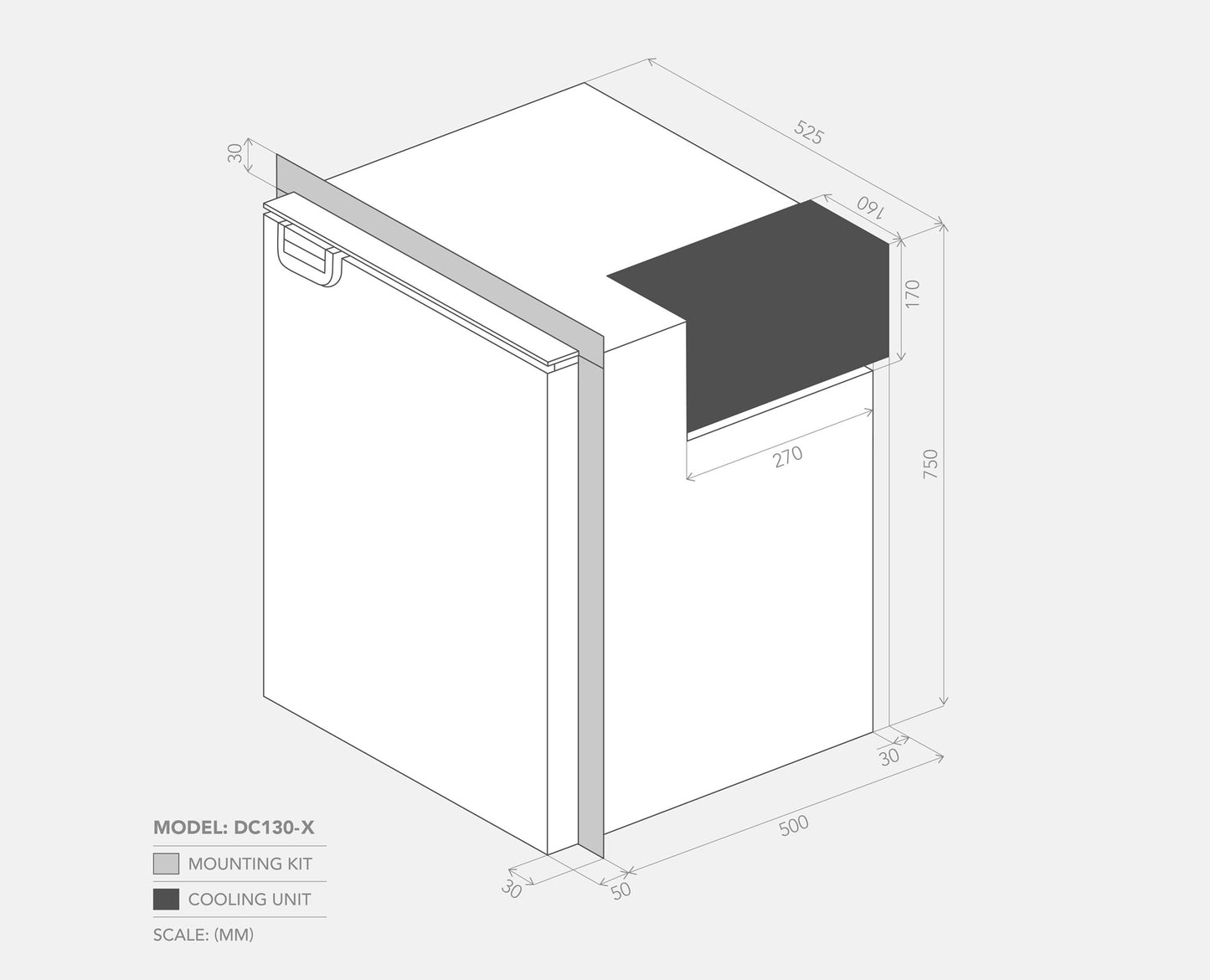 Bushman DC130X, 130L Fridge/Freezer 12V / 24V
