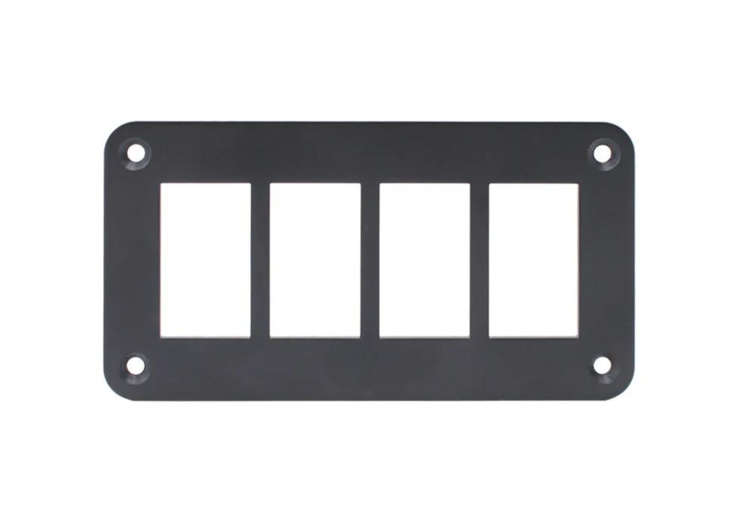 Aluminium 4 Gang Panel - Rocker Switch