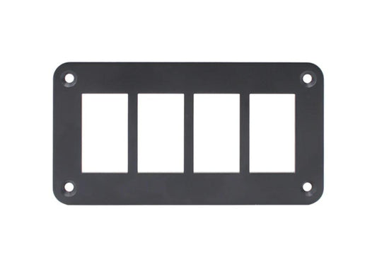 Aluminium 4 Gang Panel - Rocker Switch