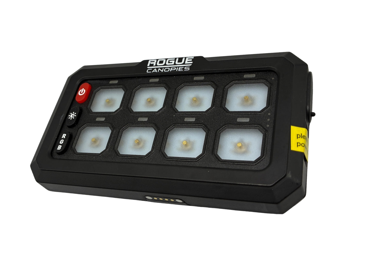 Rogue 12V/24V 8 Gang Wireless Switch Panel with Magnetic Charging Cradle
