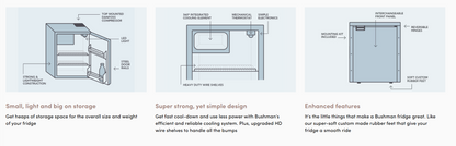 Bushman DC85X, 85L Fridge Freezer 12V / 24V