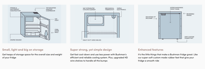 Bushman DC130X, 130L Fridge/Freezer 12V / 24V