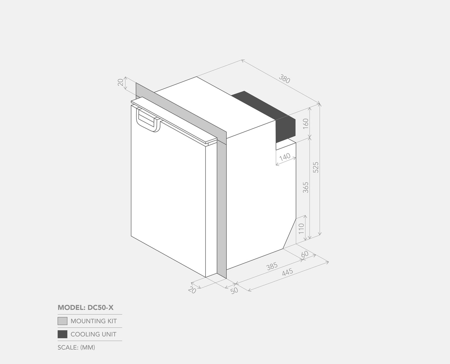 Bushman DC50X, 50L Fridge/Freezer 12V / 24V