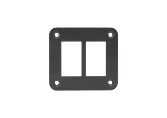 Aluminium 2 Gang Panel - Rocker Switch