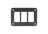 Aluminium 3 Gang Panel - Rocker Switch