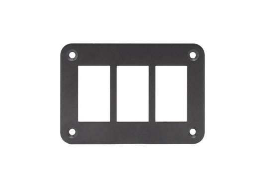 Aluminium 3 Gang Panel - Rocker Switch