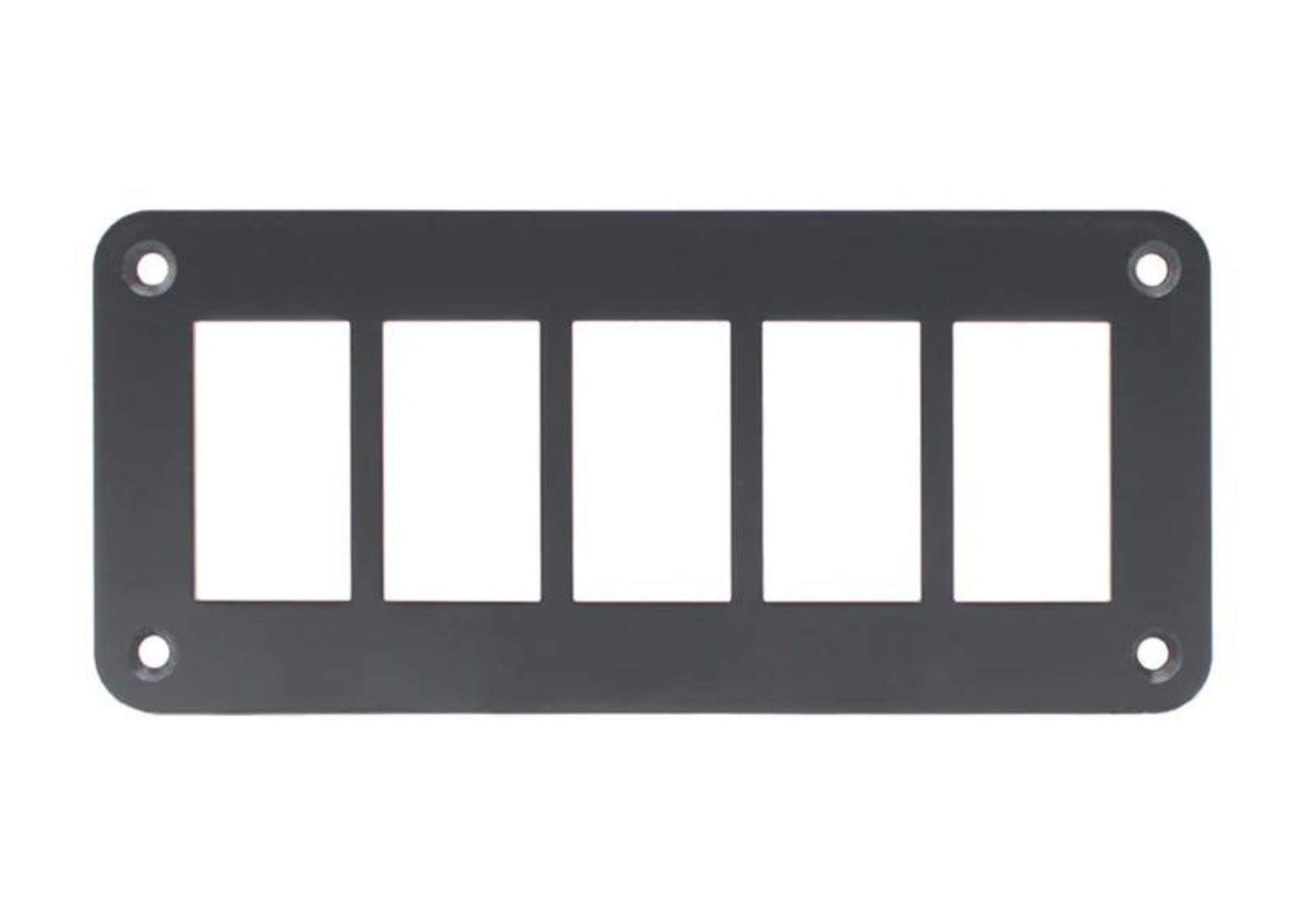 Aluminium 5 Gang Panel - Rocker Switch