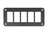 Aluminium 5 Gang Panel - Rocker Switch