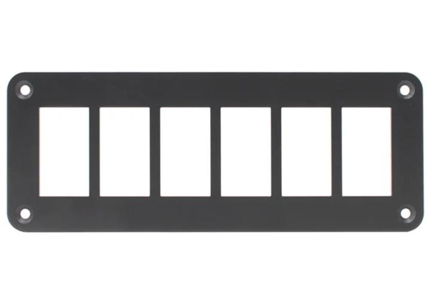 Aluminium 6 Gang Panel - Rocker Switch
