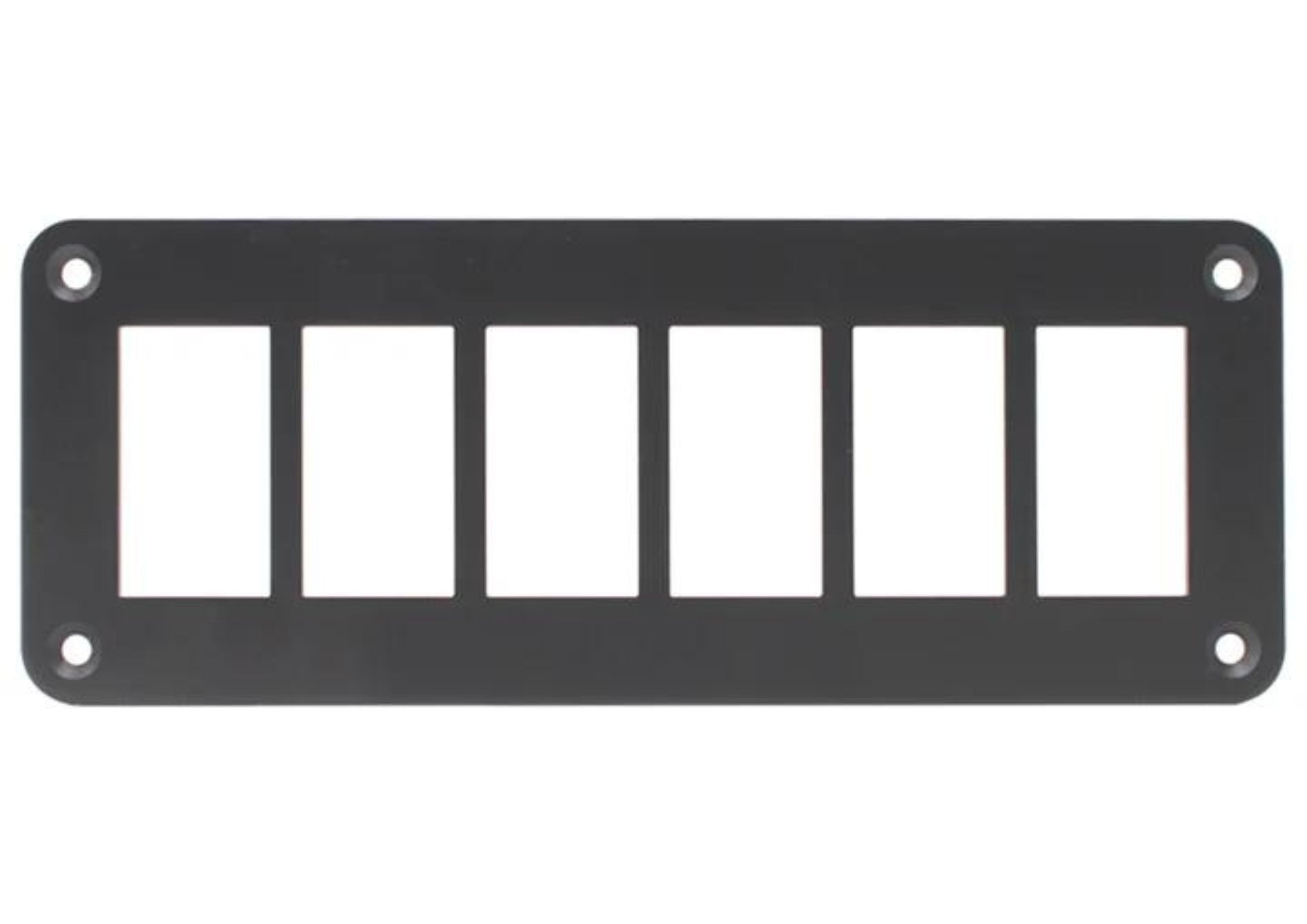 Aluminium 6 Gang Panel - Rocker Switch