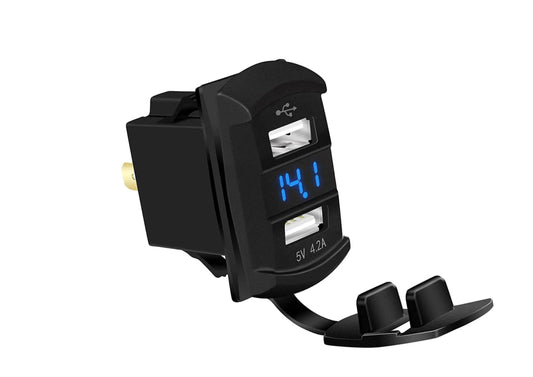 Rocker Switch Style 4.2A Dual USB Power Outlet with Dust Cover