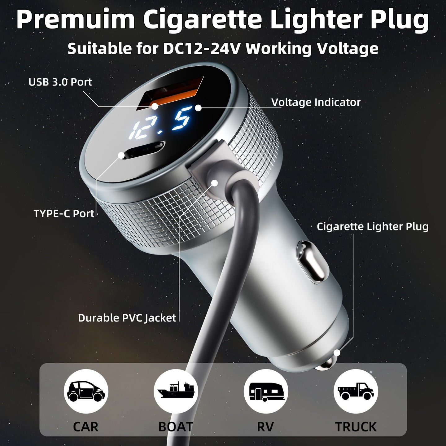 Starlink Mini 12V Cigarette Adaptor