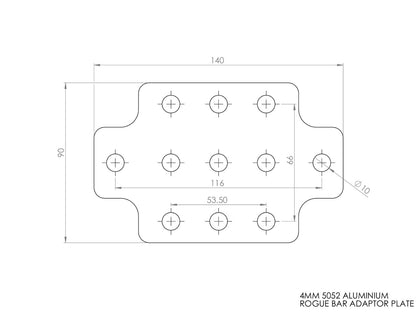 Rogue Bar to Unistrut Adaptor Plates - Pair